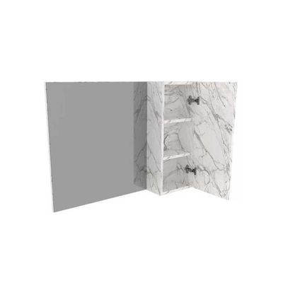 Armário c/ Balcão Banheiro Suspenso BN3601 Cuba BN3600 80cm e Espelho BN3602 Branco - Tecno Mobili
