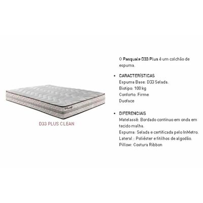 Conjunto Box Baú Casal: Colchão Espuma Paropas D33 Pasquale Plus + Base CRC Suede Gray (138x188)