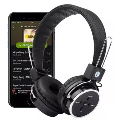 Fone de ouvido Headphone Bluetooth Micro Sd Mp3 Rádio Fm Player B05 Preto