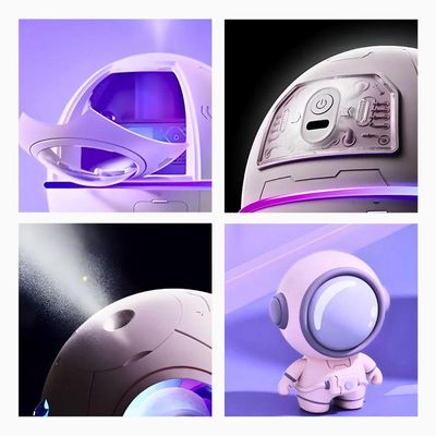 Umidificador Espacial Branco 220ml Com Astronauta Usb