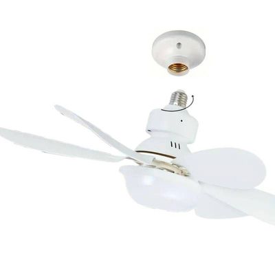 Ventilador De Teto Lâmpada Led 40w Bivolt Branco C- Controle
