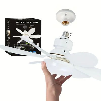 Ventilador De Teto Lâmpada Led 40w Bivolt Branco C- Controle