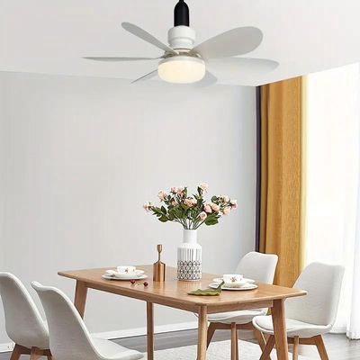 Ventilador De Teto Lâmpada Led 40w Bivolt Branco C- Controle