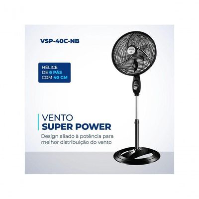 Ventilador De Coluna Mondial Vsp-40c-b 40cm 6 Pas 220V