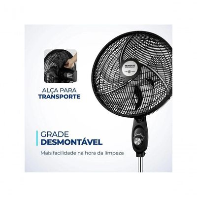 Ventilador De Coluna Mondial Vsp-40c-b 40cm 6 Pas 220V