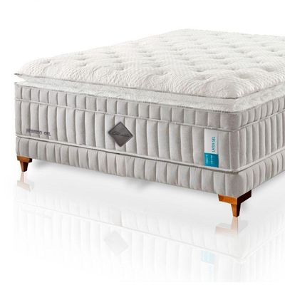 Colchão De Látex Híbrido Qgel Com Cobre Casal 138x188cm