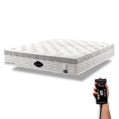 Colchão De Látex Médio Box E Kit Spa Casal 138x188cm