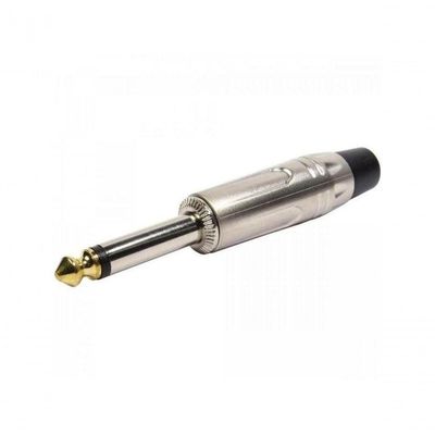 Plug P10 Mono Metal 17mm Com Ponta Gold Pgpz0037 Storm Pct 10