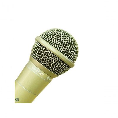 Microfone Leson Ls-58 Metalico Champanhe Cardioide Cabo