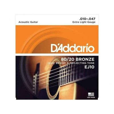 Encordoamento Violão Aço 80-20 Bronze Ej10-b D