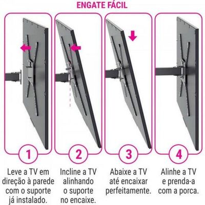 Suporte Articulado Para 19"-56" Preto Stpa50 Multivisão