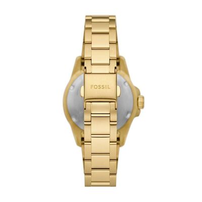 Relógio Fossil Feminino Blue Dourado - Es5350-1dn Es5350-1dn