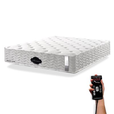 Colchão De Látex Híbrido Firme Box E Kit Spa Casal 138x188cm