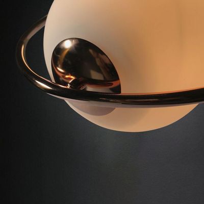 Lustre Pendente Bravalumi Pérola Daire Globo E27 Bivolt Rose Gold