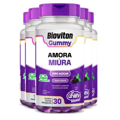 Kit 5 Gummy Amora Miura Unilife 30 Gomas