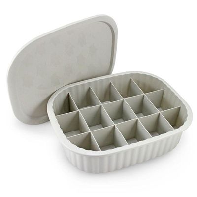 Organizador De Gavetas, Meias, Calcinhas, Bijuterias C- 15 Divisórias Linha Loft Cinza
