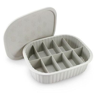 Organizador De Gavetas, Meias, Calcinhas, Bijuterias C- 10 Divisórias Linha Loft Cinza