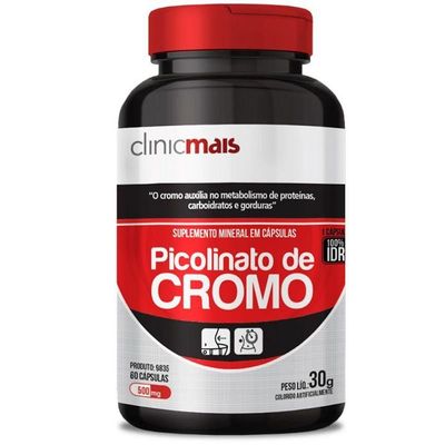 Kit 3 Picolinato De Cromo 500Mg Chá Mais 60cáps