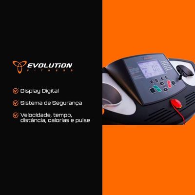 Esteira Elétrica Evolution Fitness EVO 1500 - 110V