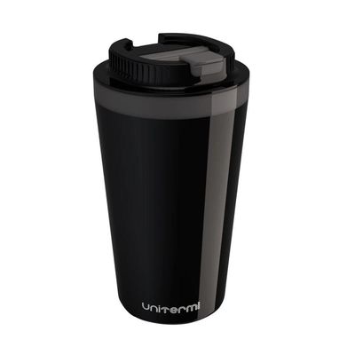 Copo Térmico Com Tampa 400 Ml Preto - Unitermi