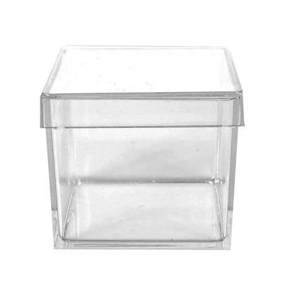 Caixa Acrílica Transparente 5cm X 5cm - 10 Unidades