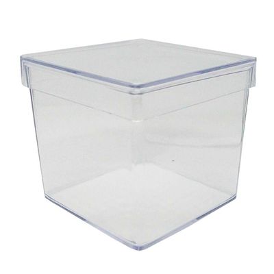 Caixa Acrílica Transparente 5cm X 5cm - 10 Unidades