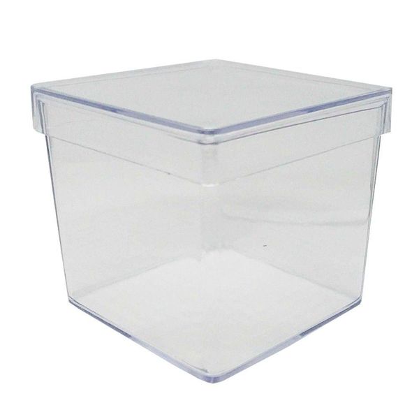 Caixa Acrílica Transparente 5cm X 5cm - 10 Unidades