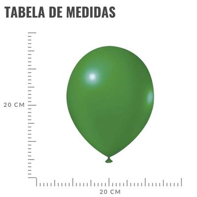 Balão De Látex Verde Bandeira - 8 Polegadas - 50 Unidades