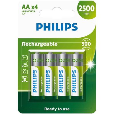 Pilha Recarregável Aa 2500Mah Blister Com 4 Unidades R6B4Rtu25/59