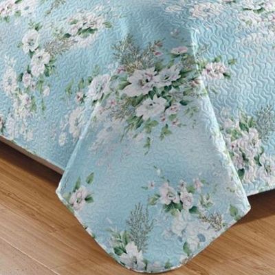 Kit Cobre Leito Colcha Mix Queen Estampado Dupla Face Floral 3 Peças - Yasmin