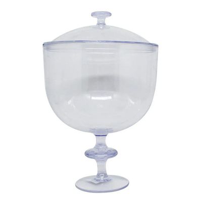 Taça Americana Acrílico Transparente Com Tampa - 1,250l