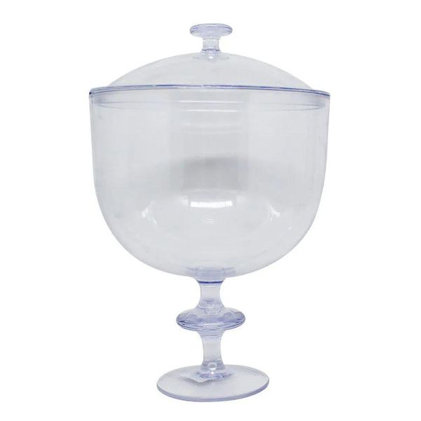 Taça Americana Acrílico Transparente Com Tampa - 1,250l