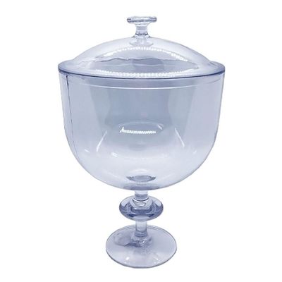 Taça Americana Acrílico Transparente Com Tampa - 1,250l