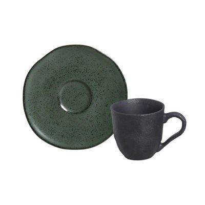 Conjunto De Xícara De Cafezinho Com Pires 06 Peças Orgânico Arauco Porto Brasil