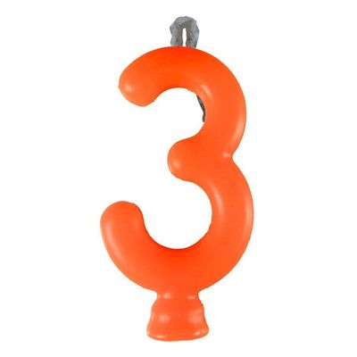 Vela De Aniversário Neon Laranja Modelo ?