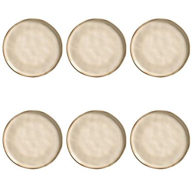 Conjunto De Pratos Rasos 06 Peças Bio Raio Porto Brasil