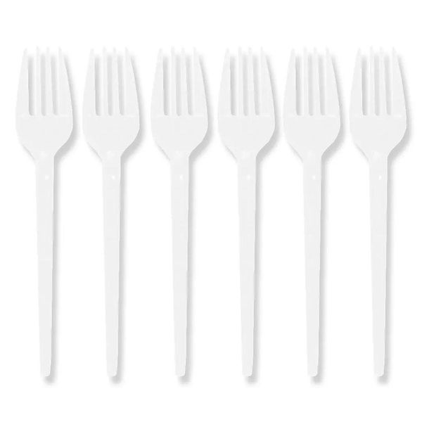 Garfinho Descartável Branco Para Festas - 50 Unidades