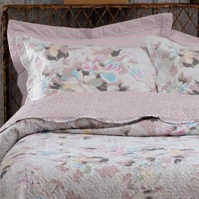 Kit Cobre Leito Colcha Mix Queen Estampado Dupla Face Floral 3 Peças - Andréia