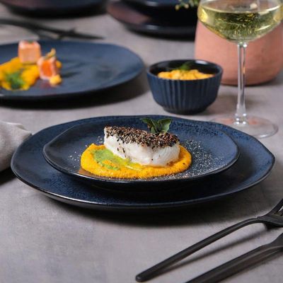 Aparelho De Jantar 30 Peças Orgânico Night Blue Porto Brasil