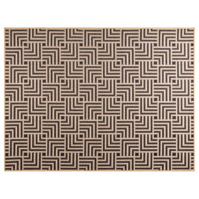 Tapete Sala Quarto Funcional Tabuleiro 1,00 X 1,50 Titulos Bege-72