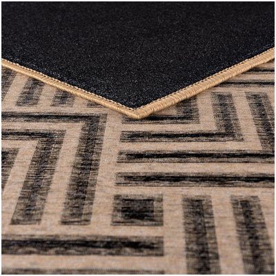 Tapete Sala Quarto Funcional Tabuleiro 1,00 X 1,50 Titulos Bege-72