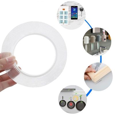 Fita Adesiva Dupla Face Nano Pu Gel 1 Metro Transparente Casa