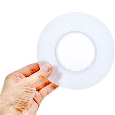 Fita Adesiva Dupla Face Nano Pu Gel 1 Metro Transparente Casa