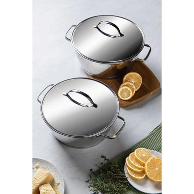 Caçarola Funda Allegra 20 Cm 3,1 L Em Aço Inox Com Fundo Triplo Tramontina 62654/200