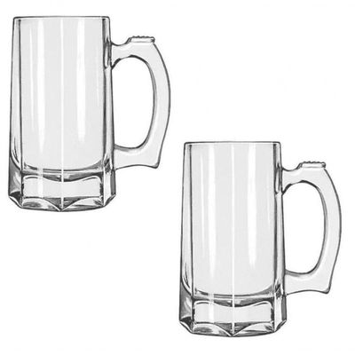 Kit 12 Caneca De Chopp Cerveja Vidro Temperado Zero Grau