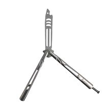 Canivete Shark Butterfly Bsl-1 Sem Lâmina Prateado Aço Inox
