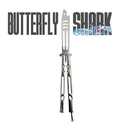 Canivete Shark Butterfly Bsl-1 Sem Lâmina Prateado Aço Inox