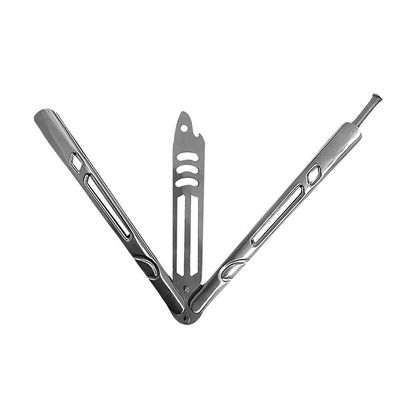 Canivete De Treino Tubarão Prata Butterfly Aço Inox Bsl-1 prata