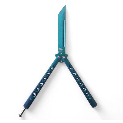 Canivete Butterfly Com Corte Aço Inox Bsl-6 Fade Roxo Verde Cor:verde