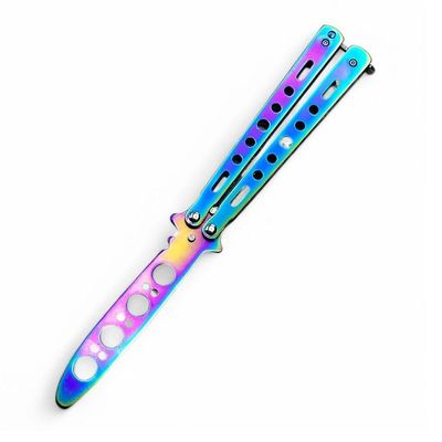 Canivete Butterfly De Treino Bsl-3 Rainbow Sem Corte